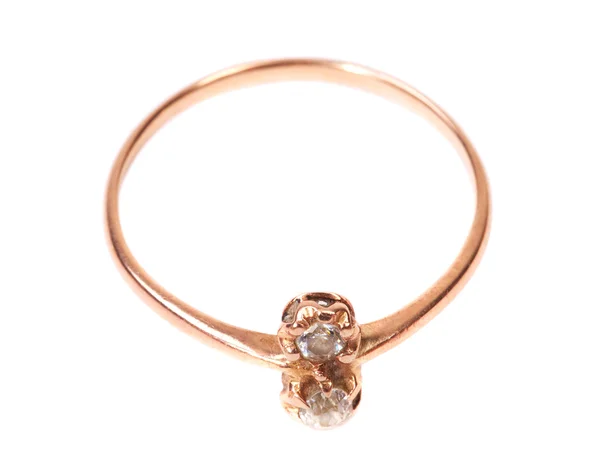 Zlaté šperky prsten — Stock fotografie