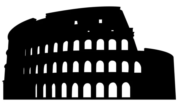 Římské Koloseum silueta — Stockový vektor