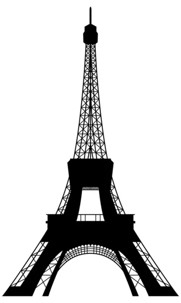Eiffeltoren silhouet — Stockvector