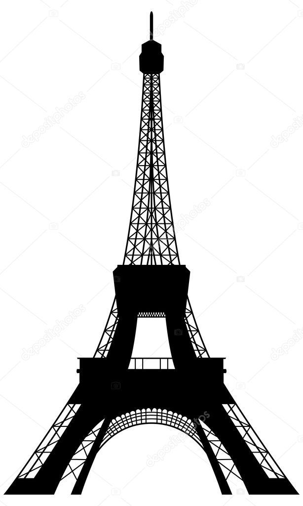 Eiffel tower silhouette
