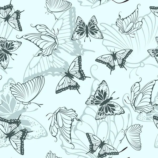 Άνευ ραφής πεταλούδα μοτίβο — Διανυσματικό Αρχείο