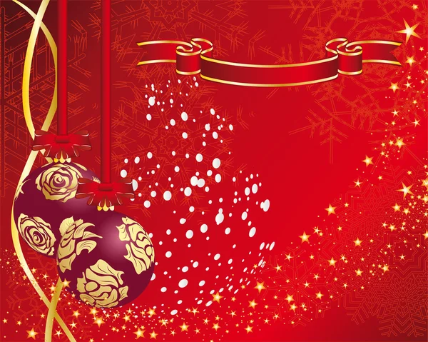 Karácsonyi (új év) kártya — Stock Vector