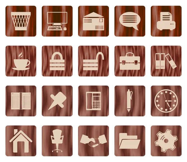 Business and office icon set — Stock Vector