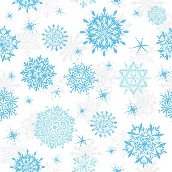 Copos de nieve sin costuras Fondo — Vector de stock