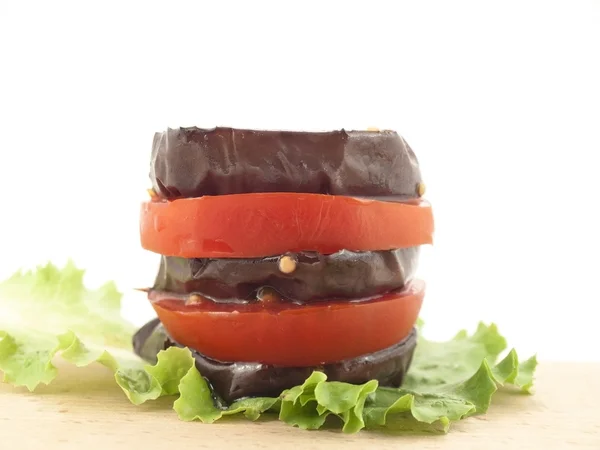 Eggplant and tomato — Stock Photo, Image