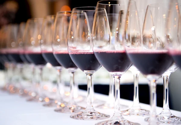 Glasses of red wine — Stock Photo, Image