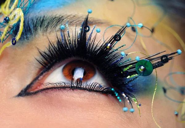 아름 다운 눈 화장 클로즈업 — 스톡 사진