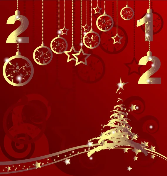 Feliz Navidad y Feliz Año Nuevo — Vector de stock