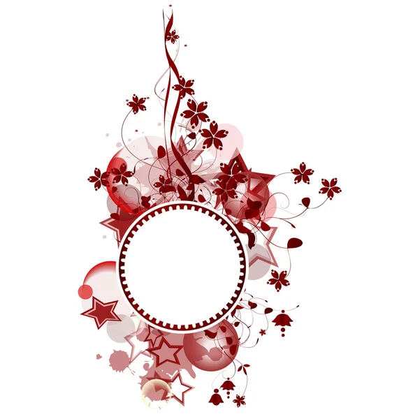 Bannière avec fleurs et étoiles — Image vectorielle