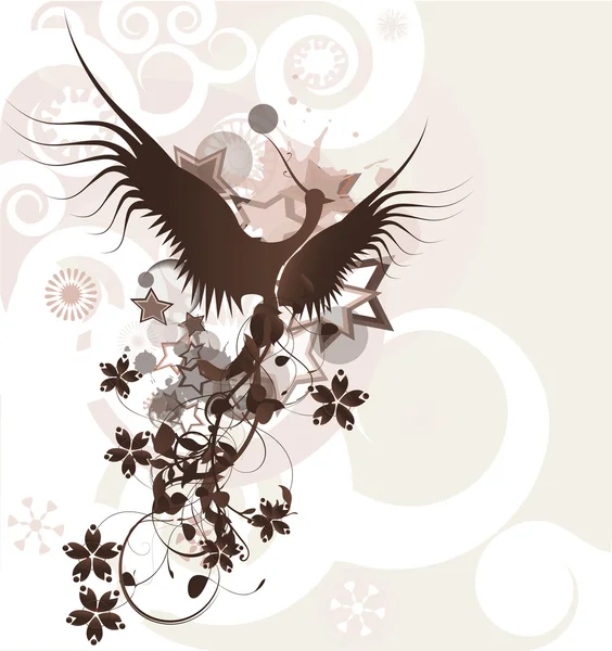 Oiseaux dans la conception de l'amour — Image vectorielle