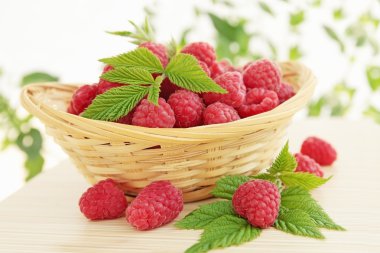 Juicy raspberries clipart