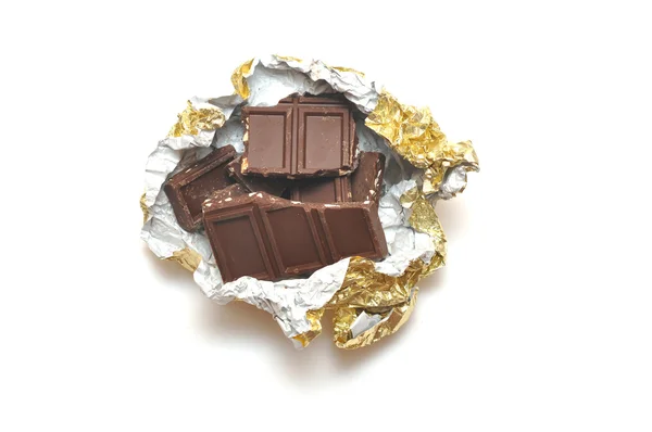 브로 큰된 초콜릿 바 — 스톡 사진