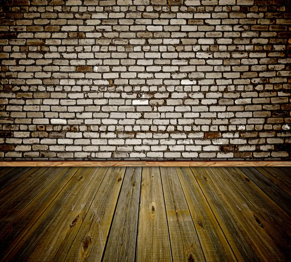Pokoj interiéru vinobraní s grunge bílé zdi — Stock fotografie