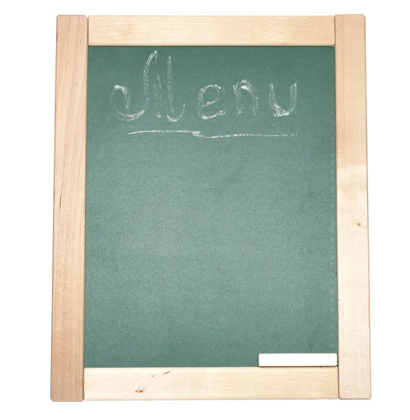 A photography of a small chalk board menu — Stock Photo, Image