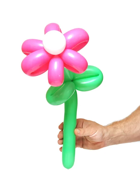 Blume aus lebhaften gedrehten Luftballons — Stockfoto