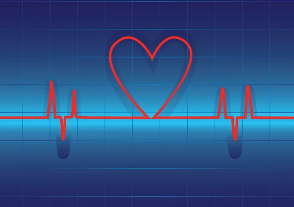 stock vector Lovers heart cardiogram