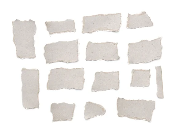 Samling av grå pappersrevor — Stockfoto