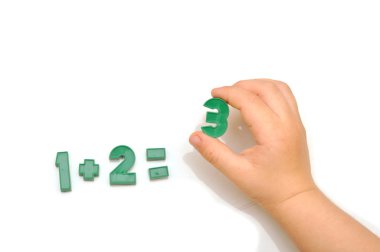 Number fridge magnets clipart