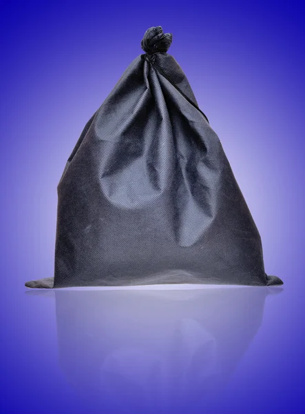 Černá taška s hladkým reflexe — Stock fotografie