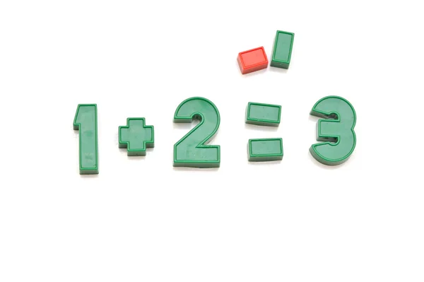 Playing with colored numbers — Stock Photo, Image