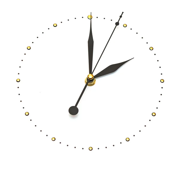 Reloj cara aislada sobre fondo blanco - concepto de tiempo — Foto de Stock