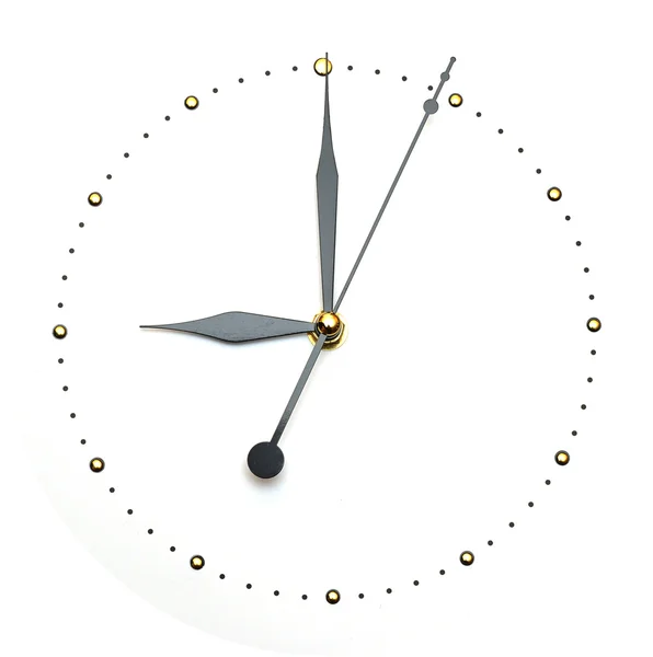 時計の文字盤ホワイト バック グラウンド - 時間の概念上で分離されて — ストック写真