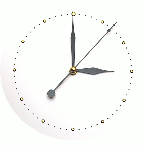 時計の文字盤ホワイト バック グラウンド - 時間の概念上で分離されて — ストック写真
