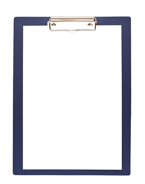 Clipboard and papers isolated on white background — Stock Photo, Image