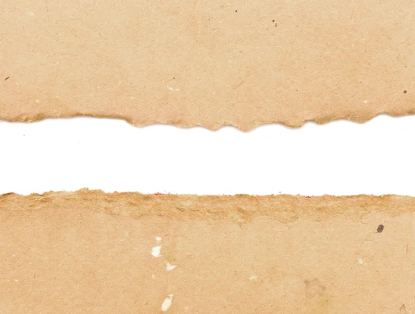 Kahverengi paket kağıdı yırtılmış — Stok fotoğraf