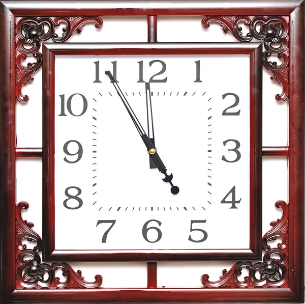 흰색 배경에 고립 된 빈티지 시계 — 스톡 사진