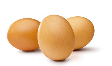 3 brown egg's clipart