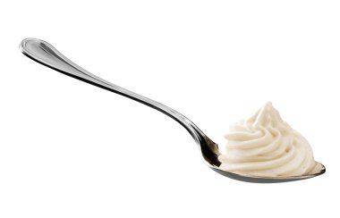 Whipped cream on a spoon clipart