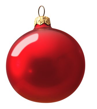 Red christmas ball clipart