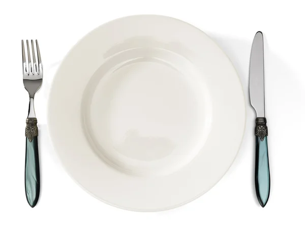 Plate and Cutlery — Stock Photo, Image
