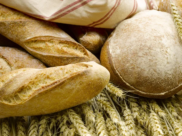 Bread on wheat — Stock Photo, Image