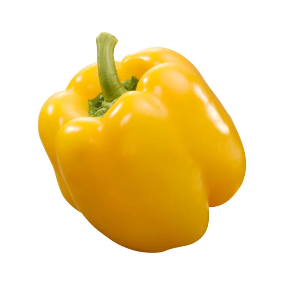 Elszigetelt fehér sárga paprika — Stock Fotó