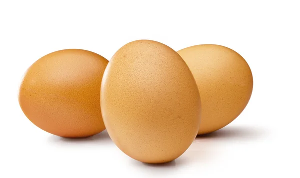 3 barna tojás Stock Kép