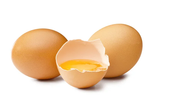 3 коричневых яйца Лицензионные Стоковые Изображения