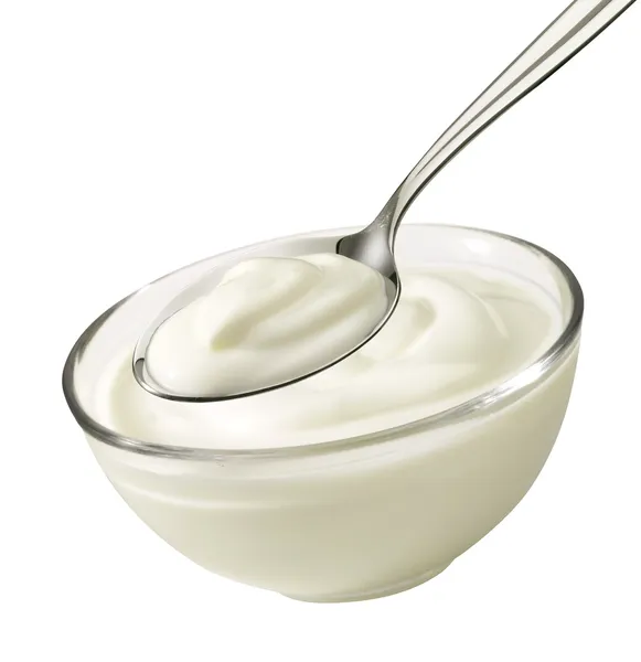 Cuenco con yogur Fotos de stock