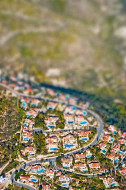 tilt shift objektif etkisi ile yerleşim alanı