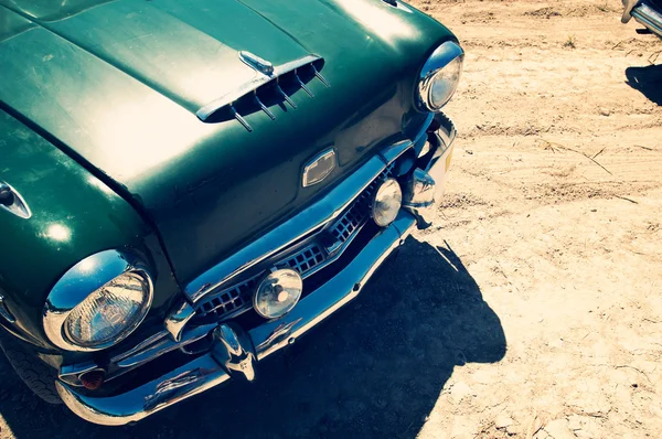 Κάτοψη του τμήματος του ένα κλασικό αυτοκίνητο vintage — Φωτογραφία Αρχείου