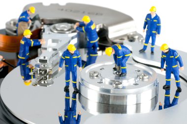 Hard Drive repair concept clipart