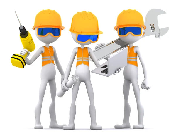 Industrial contractors workers team — Stock Photo, Image