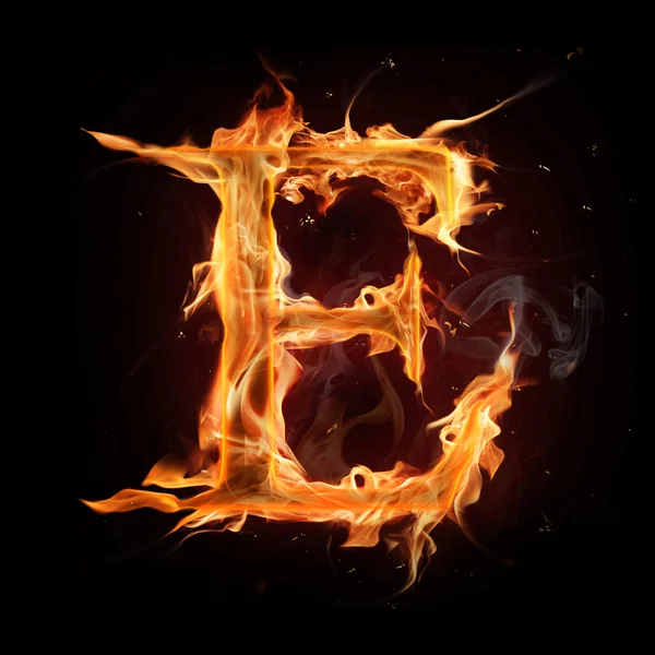 火のアルファベット — ストック写真