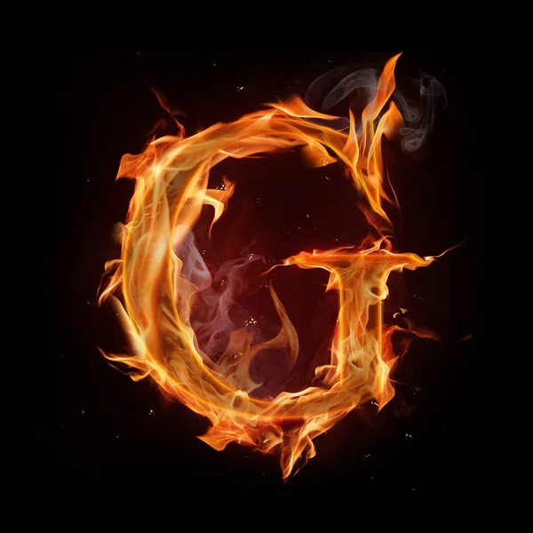 Yangın alfabesi — Stok fotoğraf