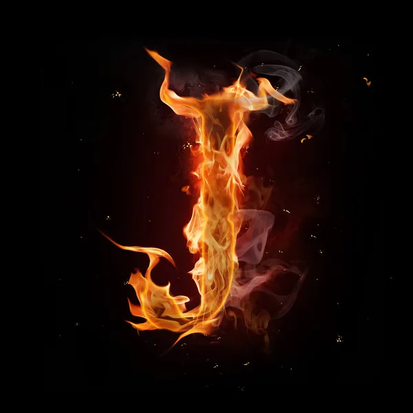 Огненный алфавит — стоковое фото