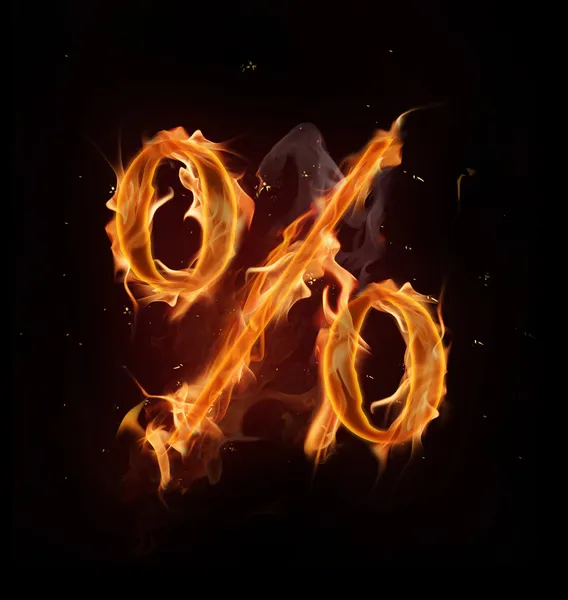 Yangın alfabesi — Stok fotoğraf