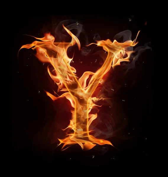 Alfabeto de fogo — Fotografia de Stock