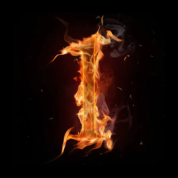 火のアルファベット — ストック写真