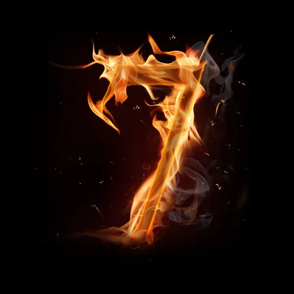 Alfabeto de fogo — Fotografia de Stock